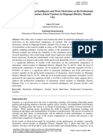 The Effect of Emotional Intelligence and Work Motivation On The Professional Competence of Elementary School Teachers in Mapanget District, Manado City