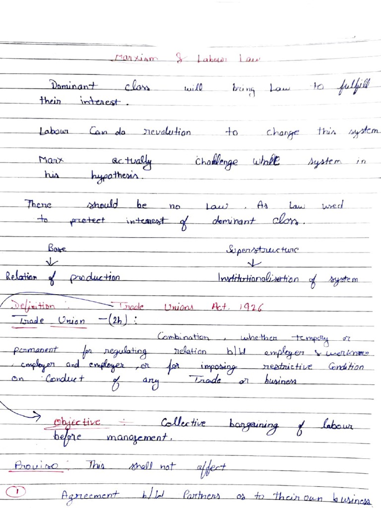 Labour Law Short Notes Pdf