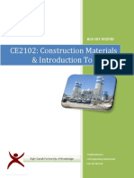 CE2102: Construction Materials & Introduction To Design: Rgu Iiit Nuzvid