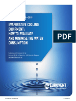Calculating and minimising water consumption of evaporative cooling equipment