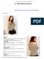 Cross Knit Sweater With Fantasy Pattern - Free Knitting Patterns