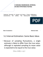 Chap 5 Two Variable Regression Interval Estimation and Hypothesis Testing