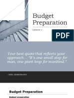 Lesson 4 Budget Preparation