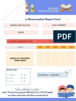 Maryam Report Card