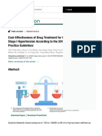 Cost-Effectiveness of Drug Treatment For Chinese Patients With Stage I Hypertension According To The 2017 Hypertension Clinical Practice Guidelines