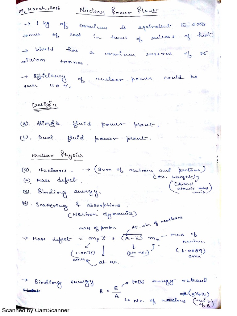 Power Plant Notes | PDF