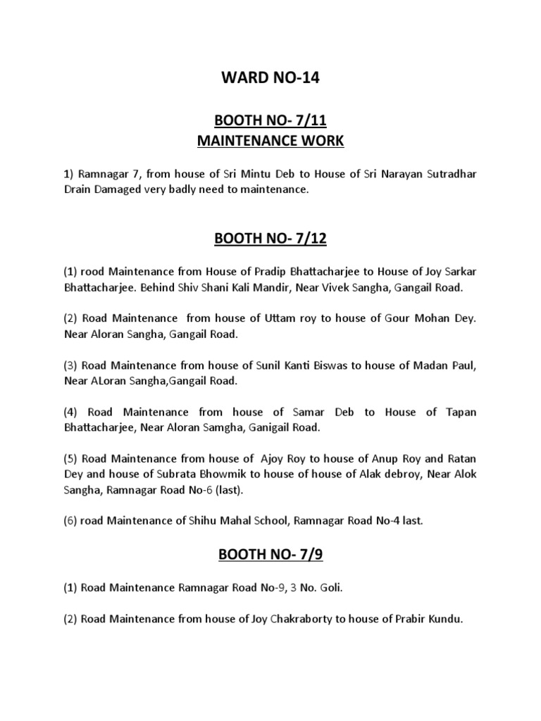Ward No14 PDF