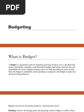 Budgeting