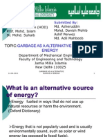 garbage As A Alternative Source of Energy: Topic