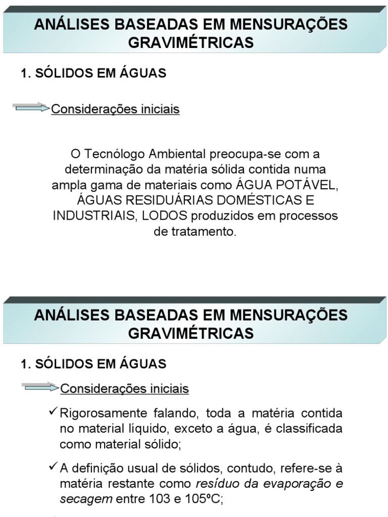 AFQA - Sólidos e Óleos e Graxas | PDF | Águas residuais | Química