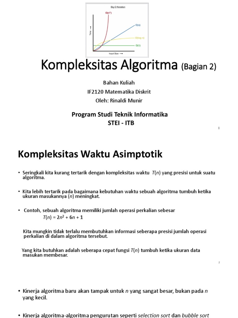 Kompleksitas Algoritma 2020 Bagian2 | PDF