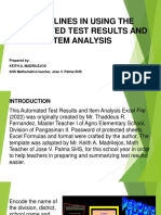 Guidelines in Automated Test Result and Item Analysis