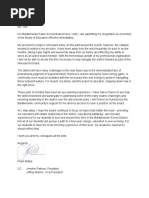 Frank Matus Resignation Letter