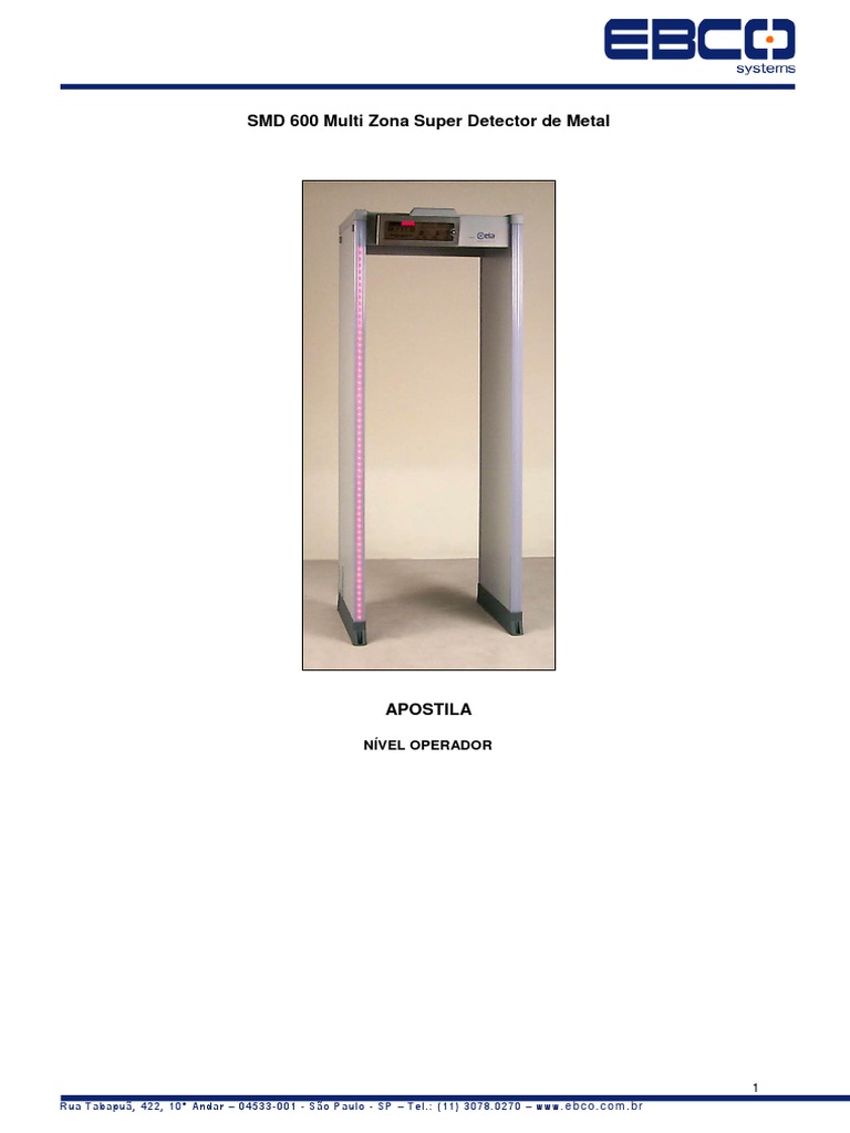 Manual do SMD 600 Detector de Metais | PDF