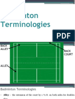 Badminton Terminologies