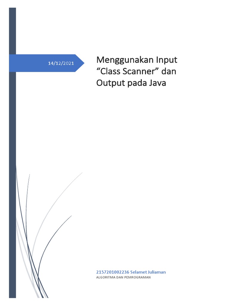 Input dan Output Java dengan Scanner | PDF