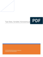 Tipe Data, Variabel, Konstanta Pada Java - STJN