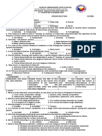 GRADE 7  PE and Health 4TH quarter TEST PAPER - -