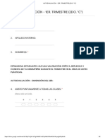 AUTOEVALUACIÓN - 2° TRIM. - (2DO. - C - ART. PLAST.) - Formularios de Google