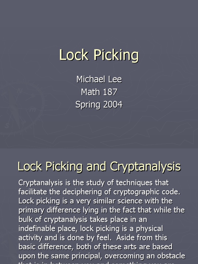 Lock Picking | PDF