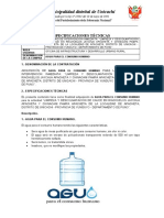 Especificaciones Tecnicas de Agua para Consumo