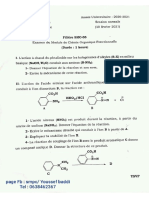 Examen Corrige Chimie Organique Fonctionnelle