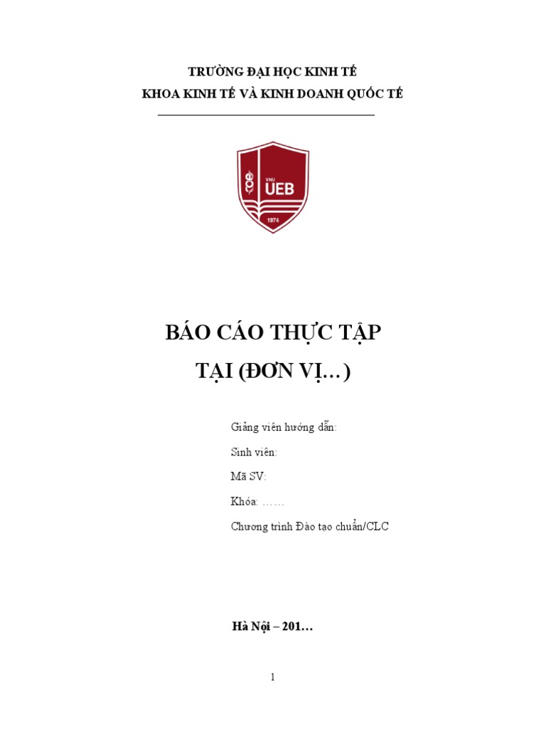 3. Mẫu trình bày Báo cáo thực tập | PDF