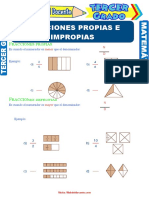 Fracciones Propias e Impropias para Tercer Grado de Primaria