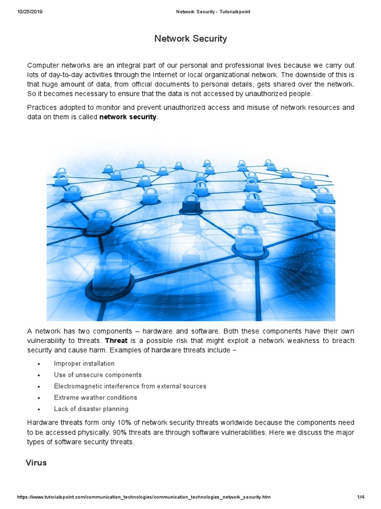Network Security Tutorialspoint PDF Malware Computer Virus Network security tutorialspoint pdf malware computer virus