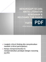 Menanggapi Secara Kritis Literatur Kebidanan Dan Relevansi Terhadap Pasien (Critical Participation)