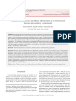 Conducta Autolesiva No Suicida en Adolescentes y Su Relación Con Factores Personales y Contextuales 2018