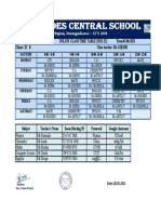 Class 11B - Time Table