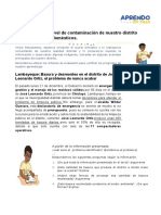 Conozcamos El Nivel de Contaminación de Nuestro Distrito Por Los Residuos Domésticos