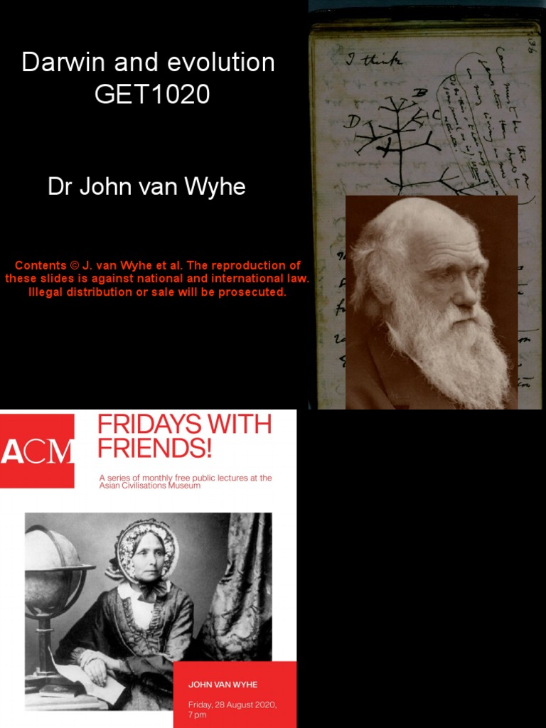 05 Darwin and Evolution GET1020, Copyright DR John Van Wyhe PDF