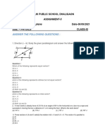 Delhi Public School Dhaligaon Assignment on Motion in a Plane