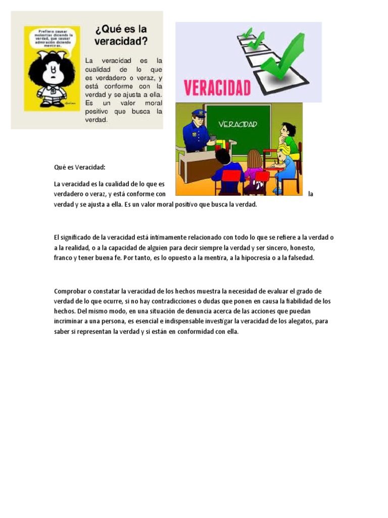 Qué Es Veracidad PDF