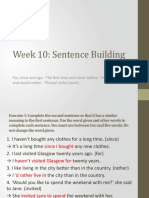 1A Sentence Building Key - Week 10