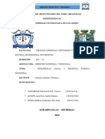 Derecho Muncipal y Regional