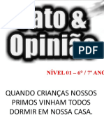 Fato X Opinião Nível 01