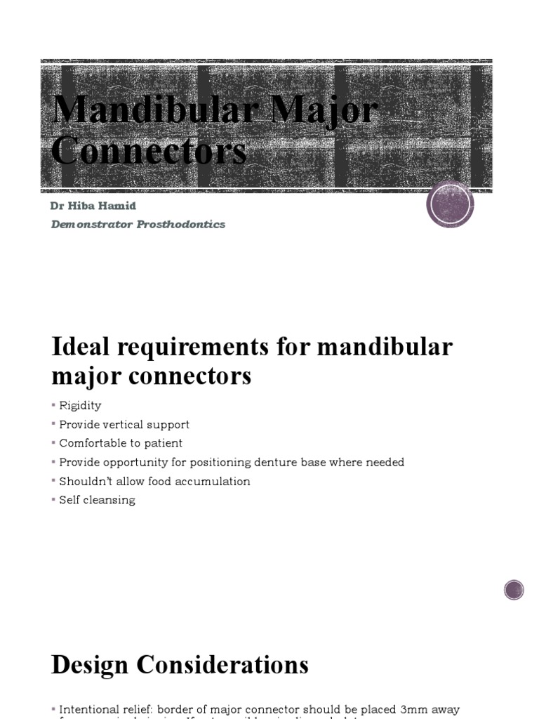 Mandibular Major Connectors | PDF | Tongue | Anatomical Terms Of Location