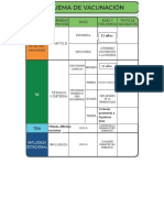 Esquema de Vacunación Adolescente