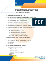 Estructura para Plan de Gobierno Distrital de Huancayo SSCJ