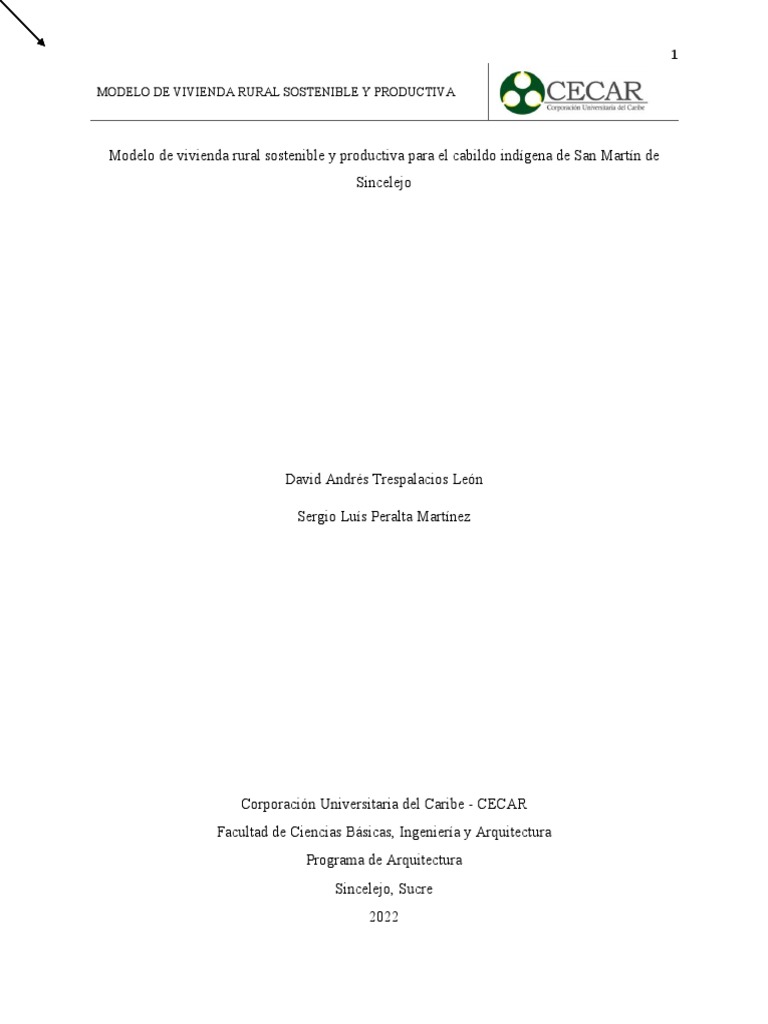 Modelo de Vivienda Rural Sostenible | PDF | Pobreza | Pobreza e indigencia