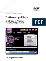 Théâtre et politique • 3-4. Le groupe Octobre (La Fabrique de l'Histoire, France Culture 13.07.2011) (+mp3)