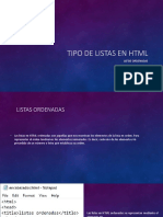 Tipo de Listas en HTML