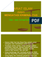 Solusi Syariah Dalam Masalah Kriminalitas