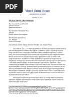 Grassley Letter To FBI and DOJ On The Biden Crime Family