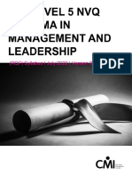 Level 5 NVQ Diploma Management and Leadership Syllabus