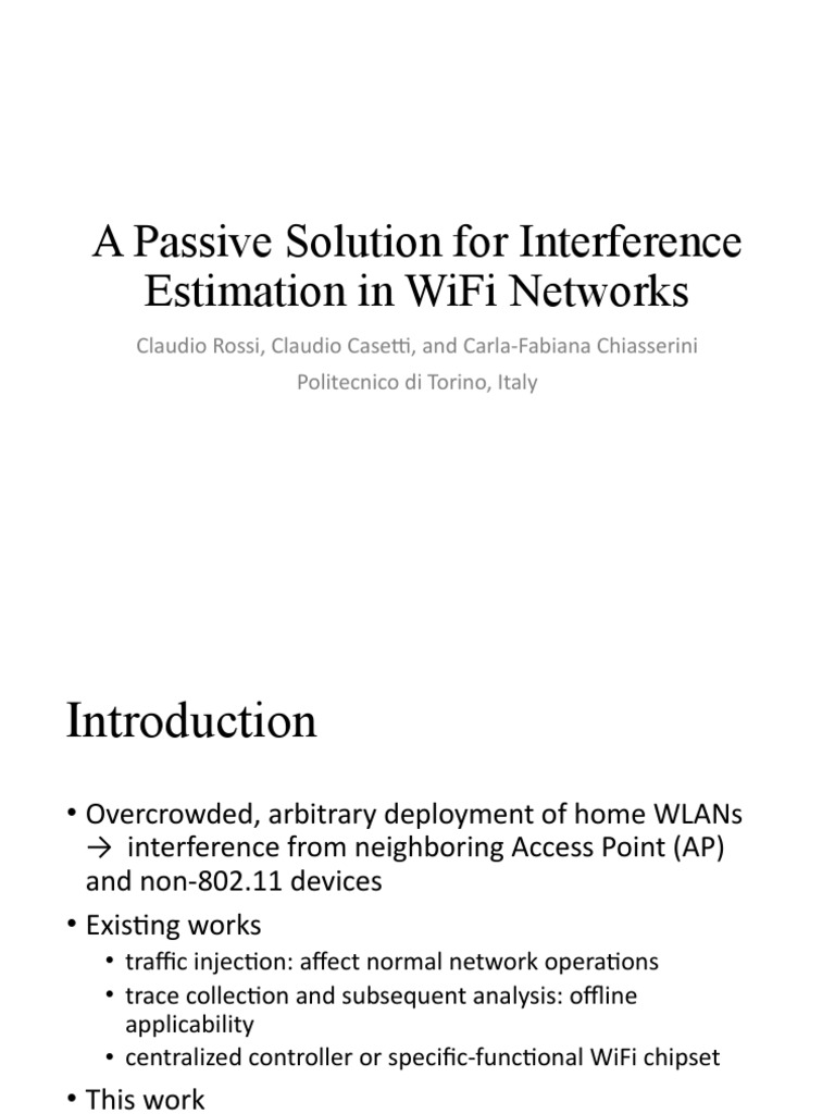 Images Groupmeeting A Passive Solution For Interference Estimation
