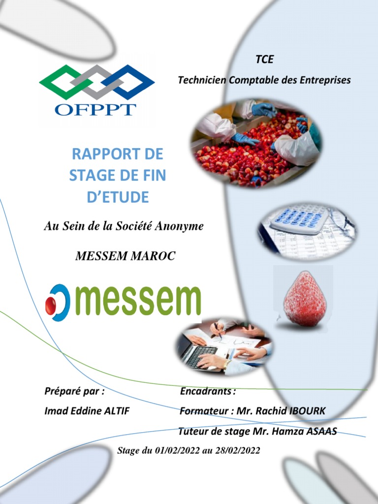 Rapport de stage chez Messem Maroc | PDF | Taxe sur la valeur ajoutée ...